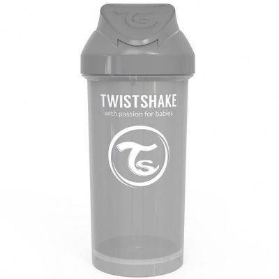 TWISTSHAKE Поильник STRAW CUP PASTEL GREY 360 мл.