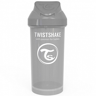 TWISTSHAKE Поильник STRAW CUP PASTEL GREY 360 мл.