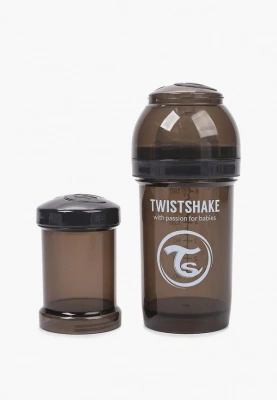 TWISTSHAKE Бутылочка антиколиковая ЧЁРНАЯ, 125 мл.