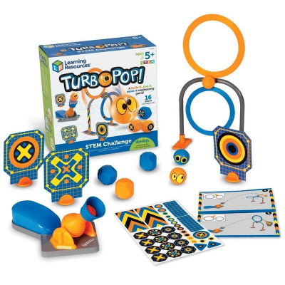 LEARNING RESOURCES Развивающая игрушка "Попади в цель. Турбо" Crashapult STEM, 16 элементов