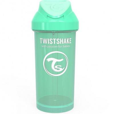 TWISTSHAKE Поильник STRAW CUP PASTEL GREEN 360 мл.