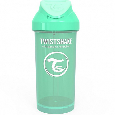 TWISTSHAKE Поильник STRAW CUP PASTEL GREEN 360 мл.