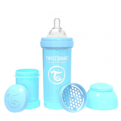 TWISTSHAKE Бутылочка антиколиковая PASTEL BLUE 260 мл.
