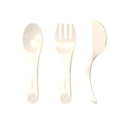 TWISTSHAKE Набор приборов LEARN CUTLERY PASTEL BEIGE