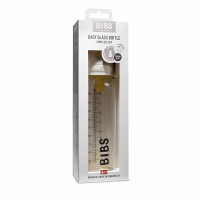 BIBS Бутылочка из стекла IVORY, 225 мл.