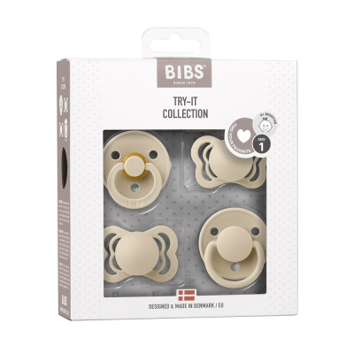 BIBS Набор пустышек Try-it 4 шт VANILLA, 0+
