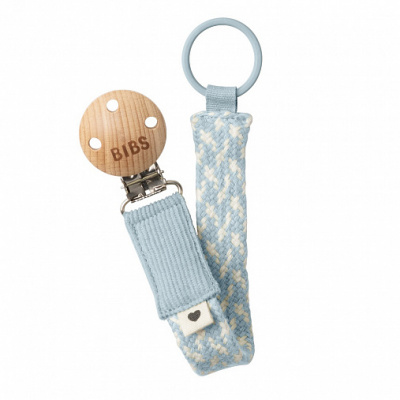 BIBS Держатель для пустышки Baby Blue/Ivory