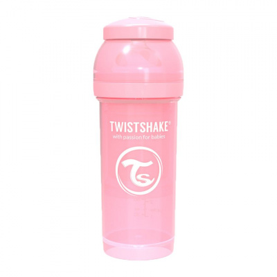 TWISTSHAKE Бутылочка антиколиковая PASTEL PINK 260 мл.