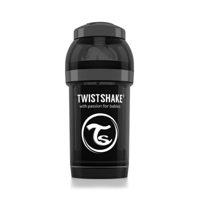 TWISTSHAKE Бутылочка антиколиковая ЧЁРНАЯ 180 мл.