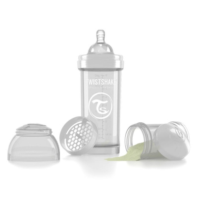 TWISTSHAKE Бутылочка антиколиковая БЕЛАЯ 260 мл.