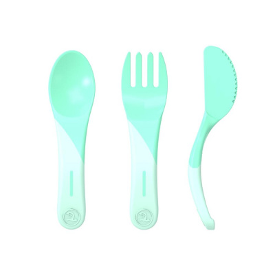 TWISTSHAKE Набор приборов LEARN CUTLERY PASTEL GREEN