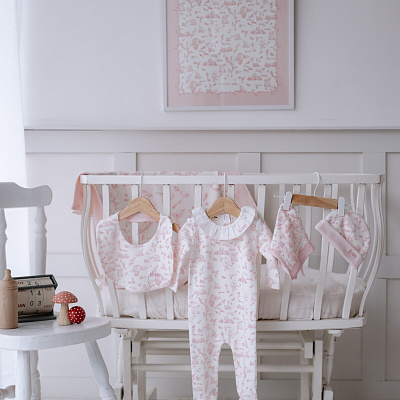 ATELIER BABBI Комплект для новорожденного розовый