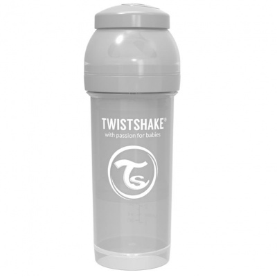 TWISTSHAKE Бутылочка антиколиковая PASTEL GREY 260 мл.
