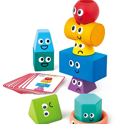 HAPE Головоломка "Геометрическая башня" блоки монтессори